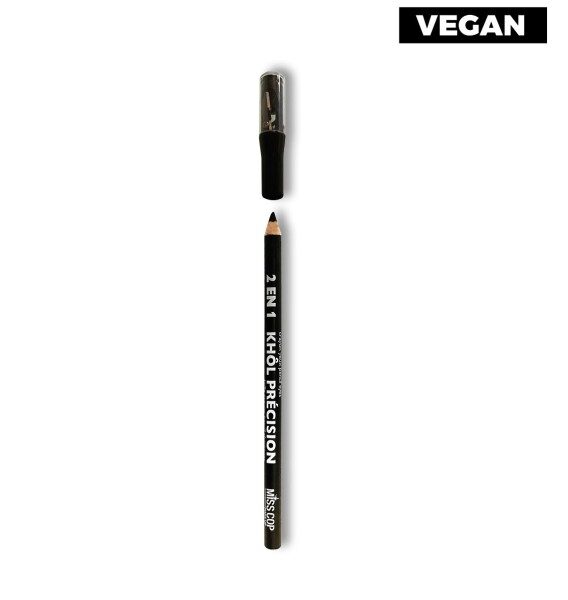 Miss Cop Precision Kohl Μολύβι Ματιών 2 Σε 1 Με Ξύστρα Μαύρο 4292